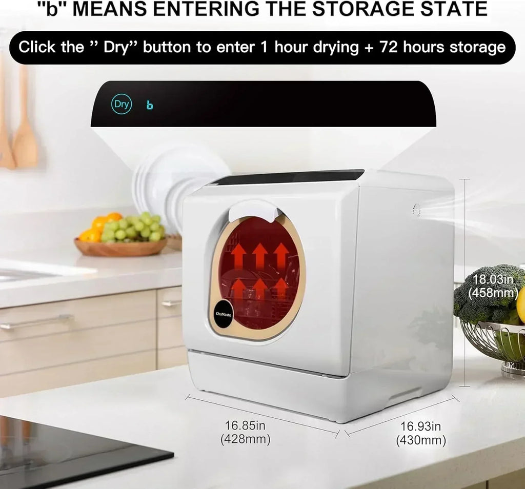 Mini countertop dishwasher Compact dishwasher Double spray arms Portable countertop dishwasher