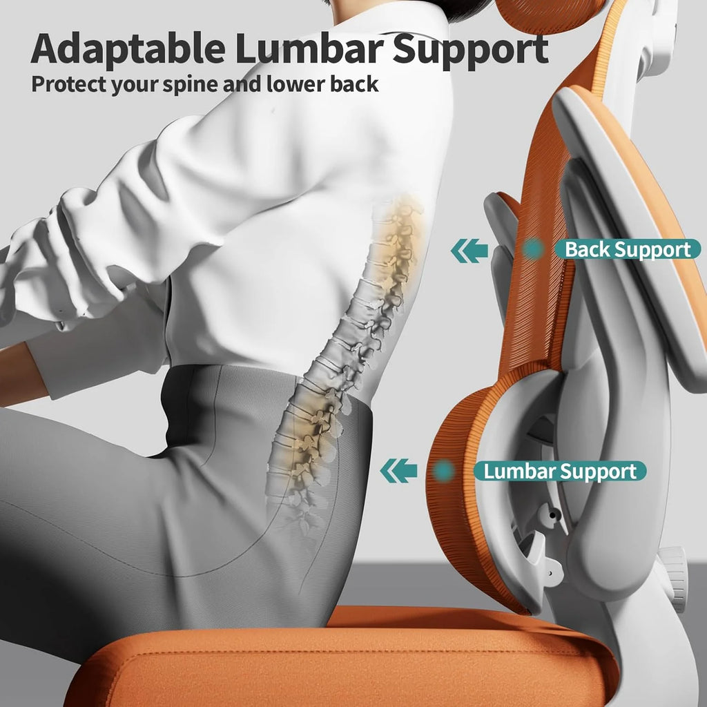 Office Chair Ergonomic Desk Chair, 330 lbs Home Mesh Desk Chair with Wheels, Comfortable Gaming Chair, High Back Office Chair