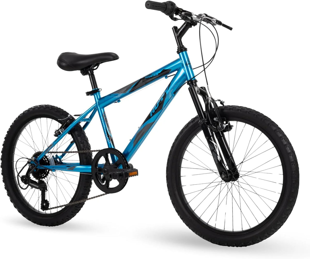 Huffy Stone Mountain Hardtail Mountain Bike for Boys/Girls/Men/Women, 20/24/26 Sizes, 6 or 21 Speed Shimano Twist Shifting, Front or Dual Suspension, Comfort Saddle, Sleek Colors