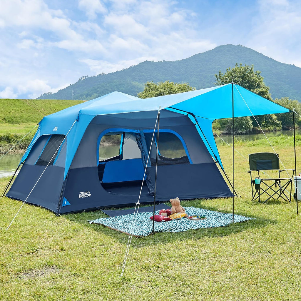 Quick-opening tent family camping tent pop-up camping tent large waterproof tent