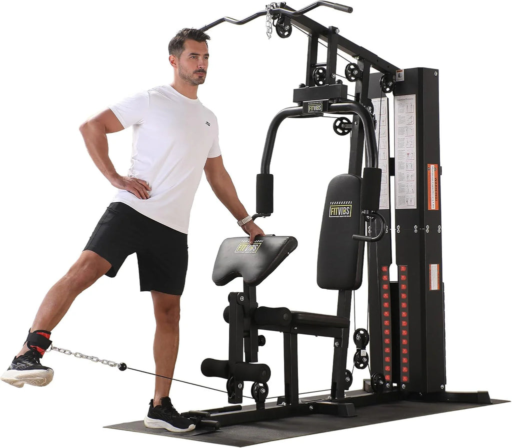 BalanceFrom Multifunctional Steel Frame Home Gym Machine with Floor Mat