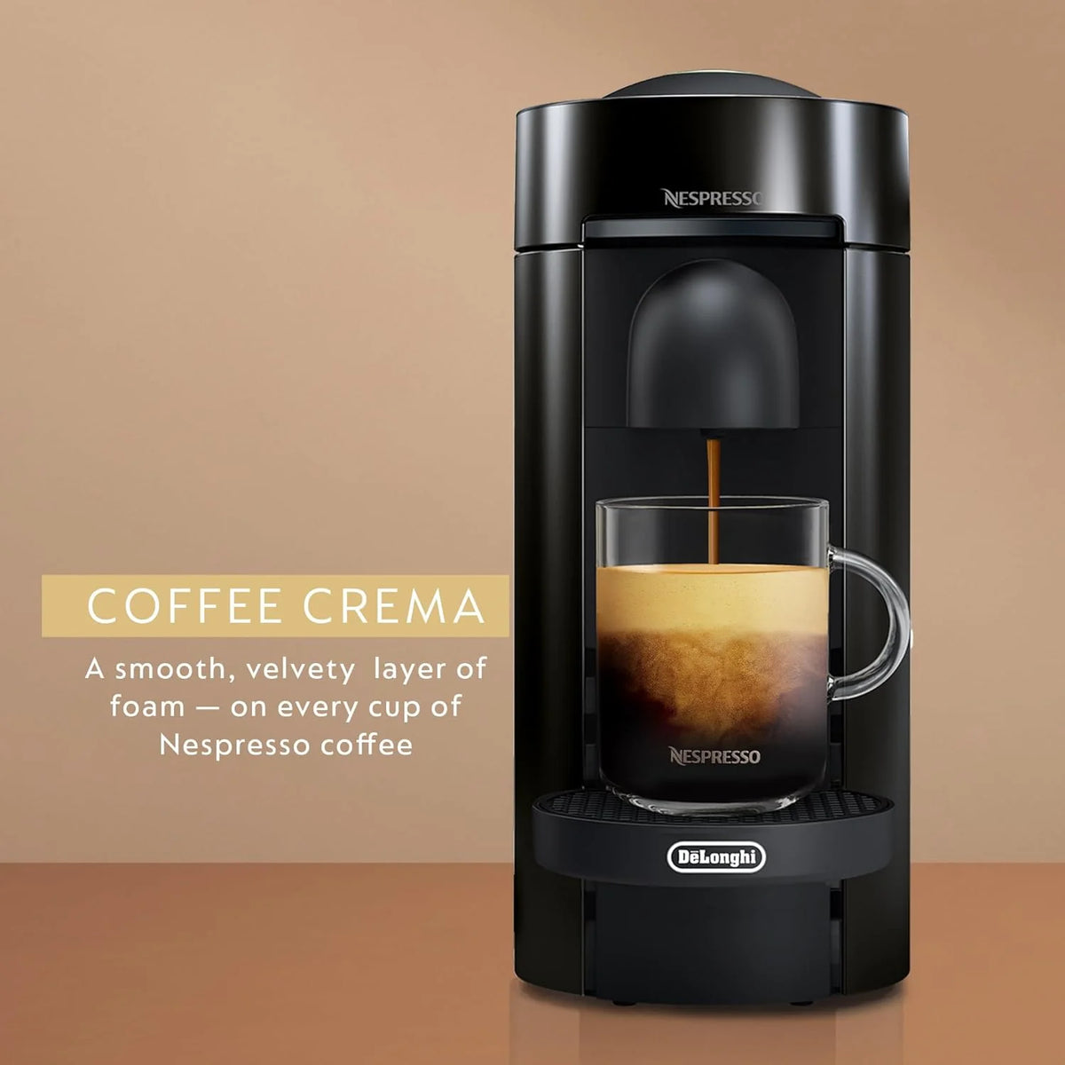 Nespresso Vertuo Plus Coffee and Espresso Maker by De'Longhi, Grey