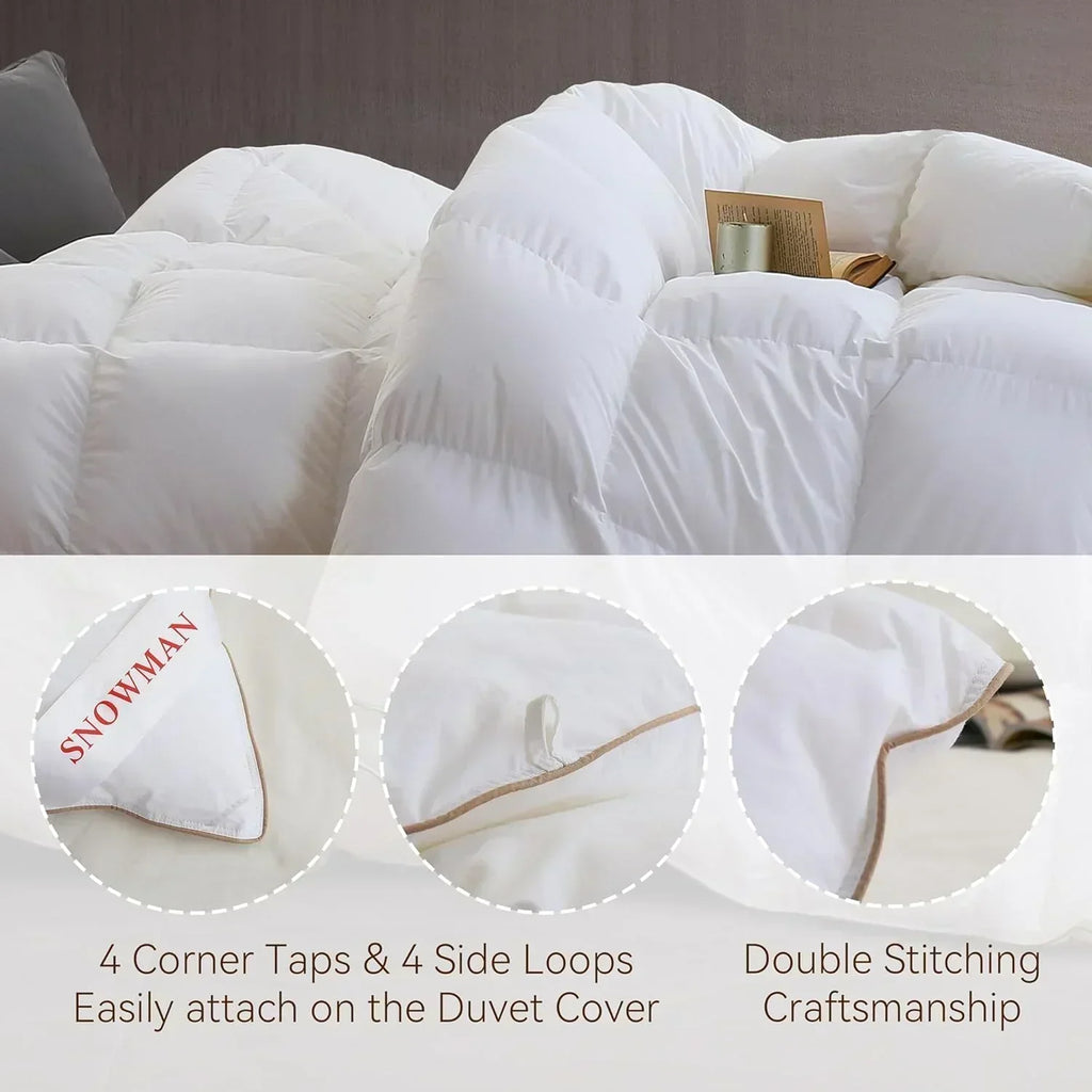 Premium Down Comforter 3D Baffle Box Design
