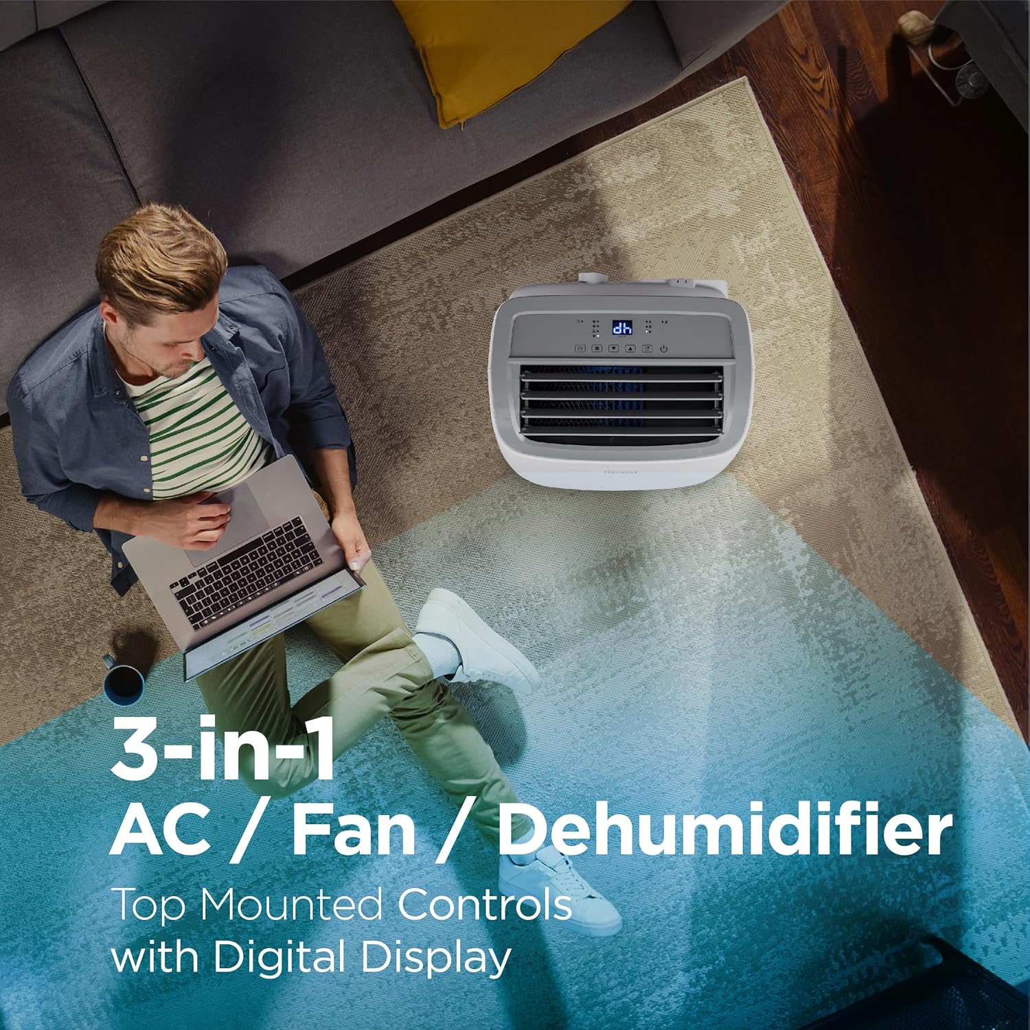 BLACK+DECKER 10,000 BTU Portable Air Conditioner for Rooms up to 450 Sq with Remote Control