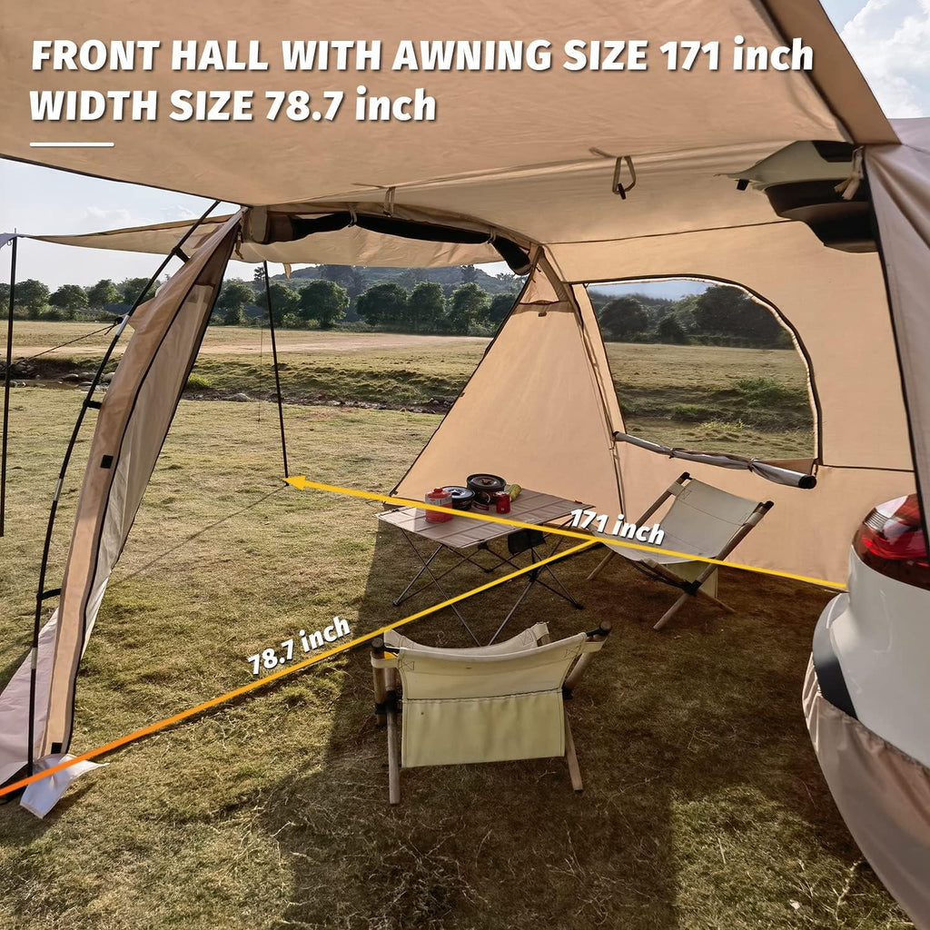 KAMPKEEPER SUV Car Tent Tailgate Shade Awning Tent for Camping Vehicle Camping Tents