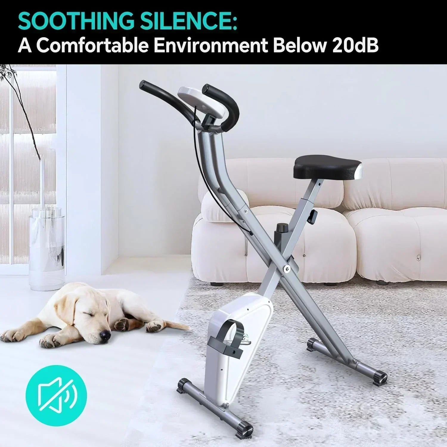 Foldable Exercise Bike Stationary Bikes  5 IN 1 Indoor Workout Cycling Bike Quiet Magnetic Resistance