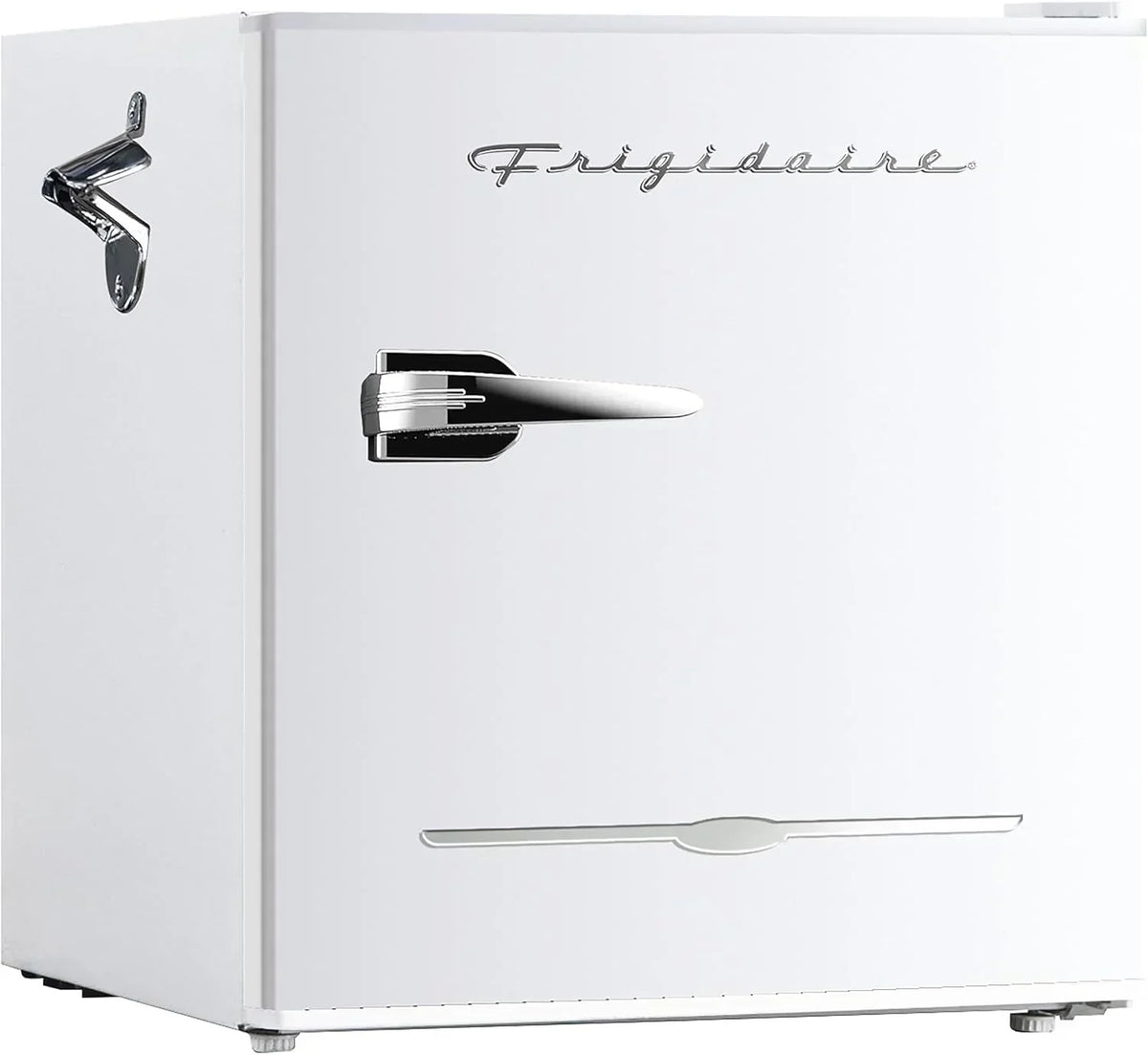 Frigidaire EFR176 Retro Compact Fridge with Chiller Mini Refrigerator Built-in Bottle Opener