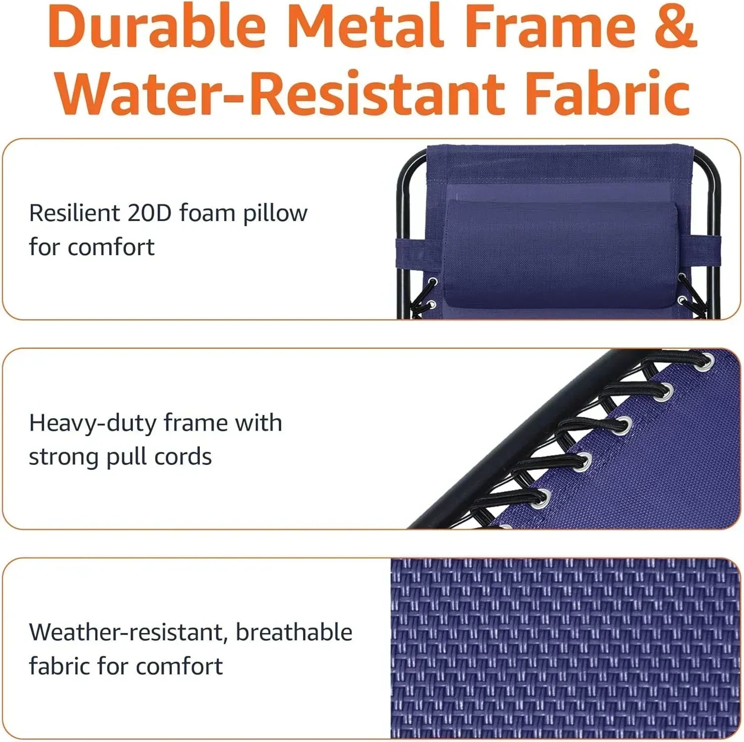 Amazon Basics Outdoor Patio Mesh Adjustable Zero Gravity Lounge Chair Recliners set of 2