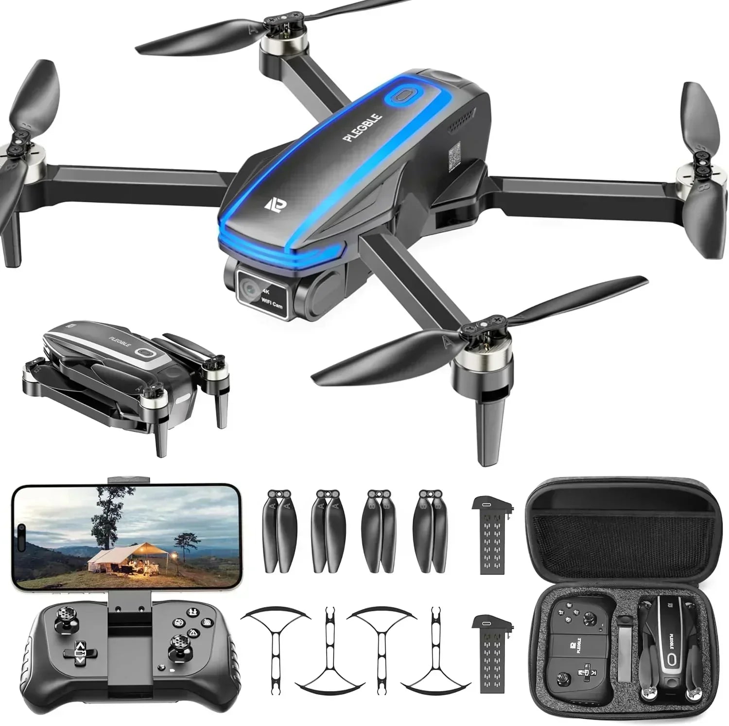 Adult drone with camera 4K brushless motor drone FPV foldable remote control quadcopter