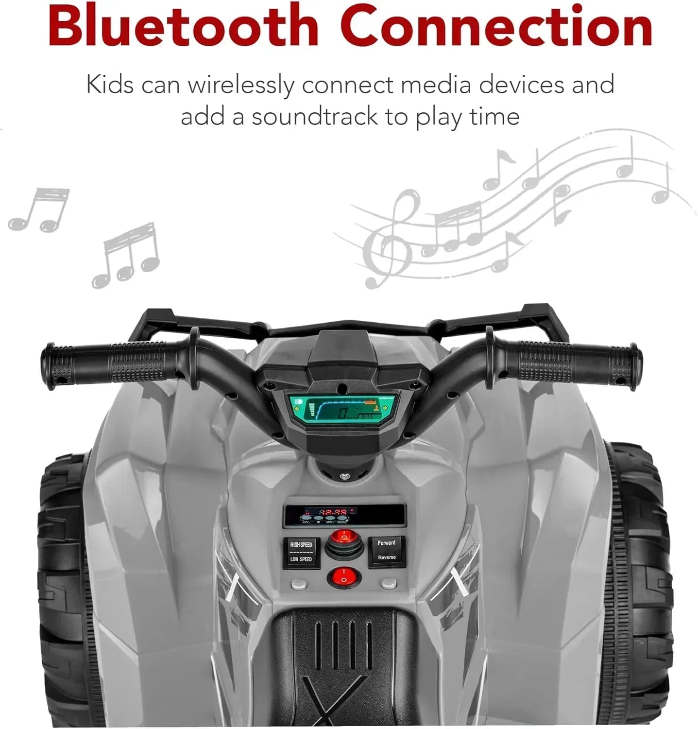 Best Choice Products 12V Kids Ride-On Electric ATV 4-Wheeler Quad Car Toy Bluetooth Audio
