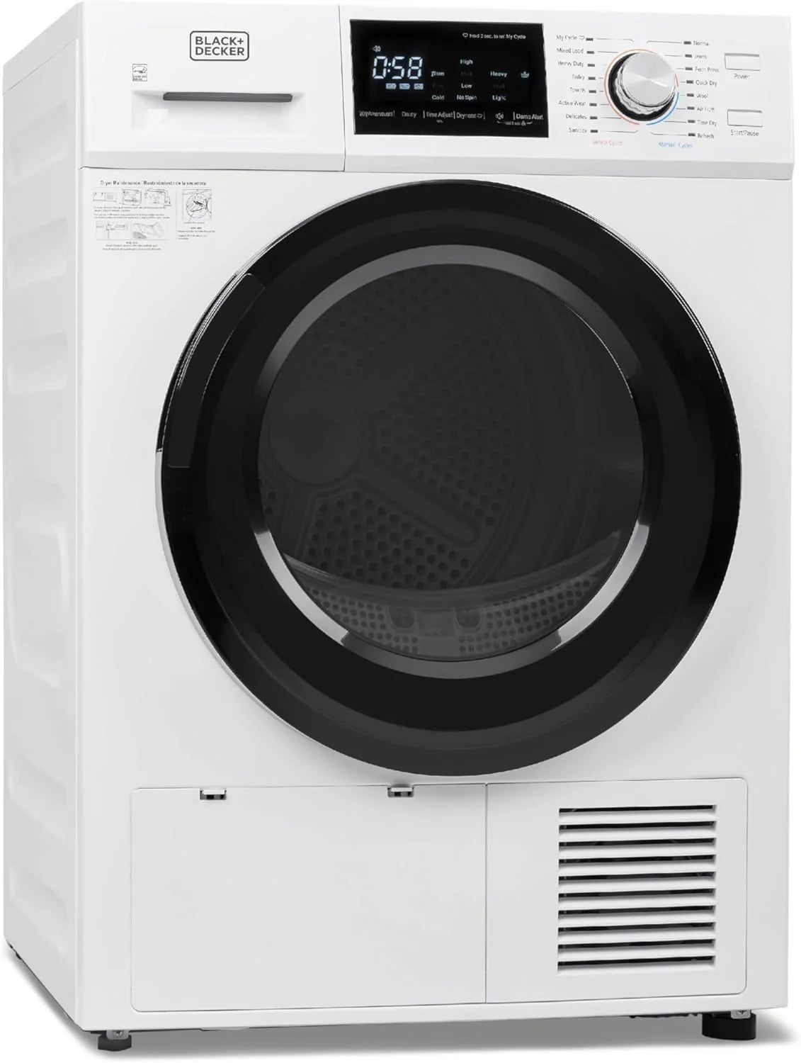 BLACK+DECKER BCED37 Compact Dryer for Standard Wall Outlet