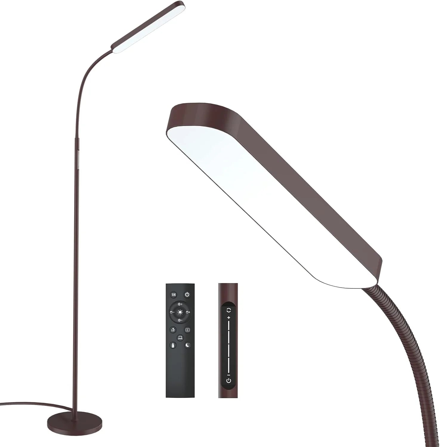 Dimmable LED Floor Lamp with Adjustable Color Temperature and Remote Control