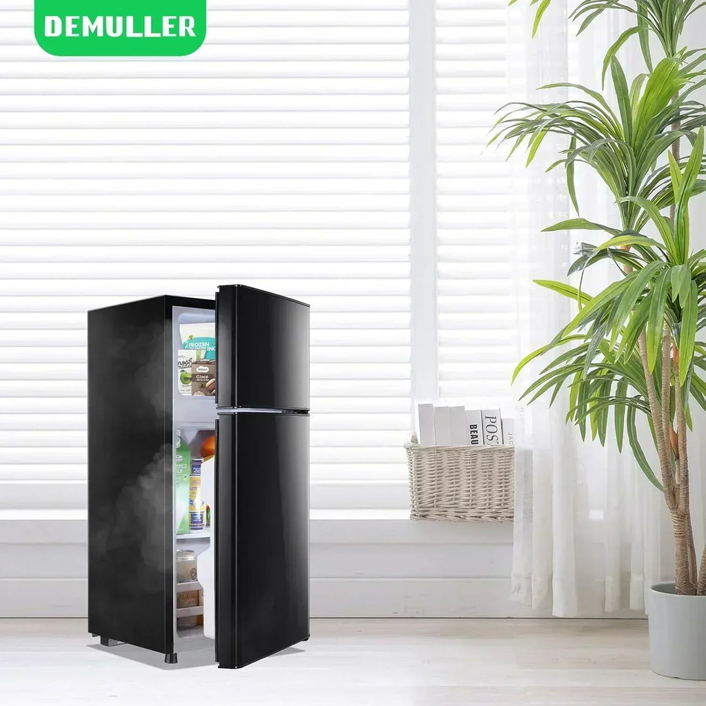 2.4 Cu.Ft Mini Fridge with Freezer Double Door Small Tiny Size Refrigerator with 7 Control Knob