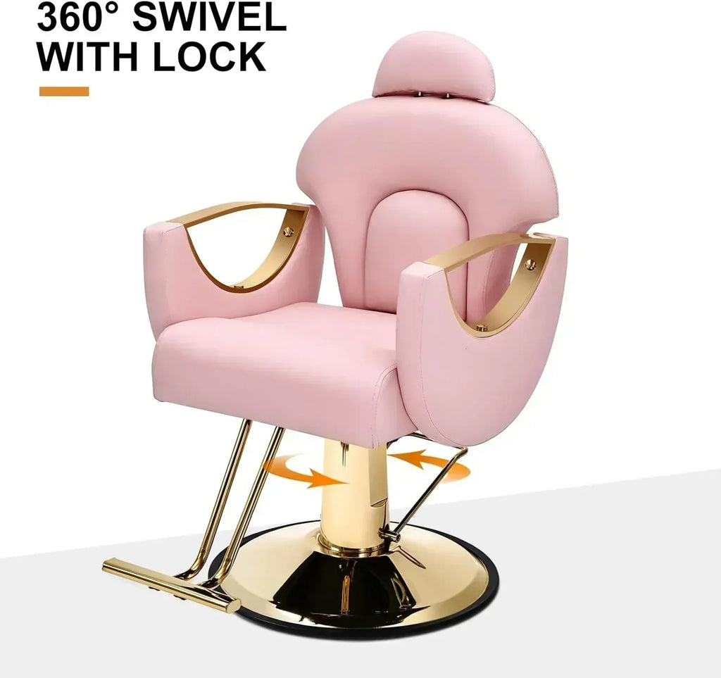 Artist Hand Salon Chair Reclining Barber Chair Oversized Hydraulic Pump Hair Salon Chair