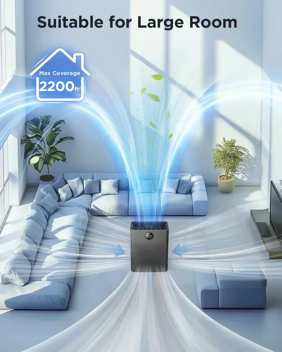 Air Purifiers for Home Large Room up to 2200sq.ft MOOKA Air purifier for Home Pets