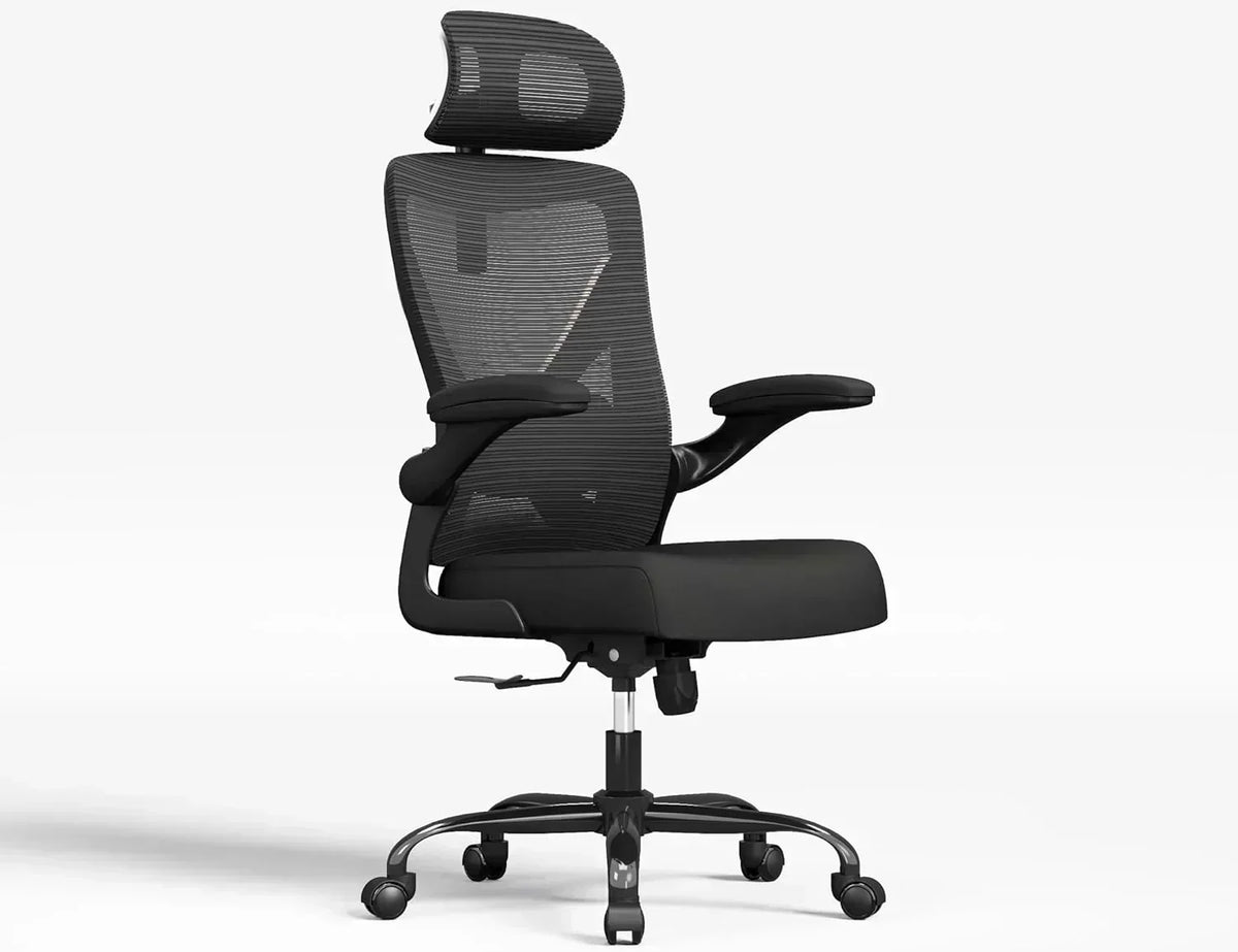 Office computer desk and chair gaming chair with lumbar support and headrest