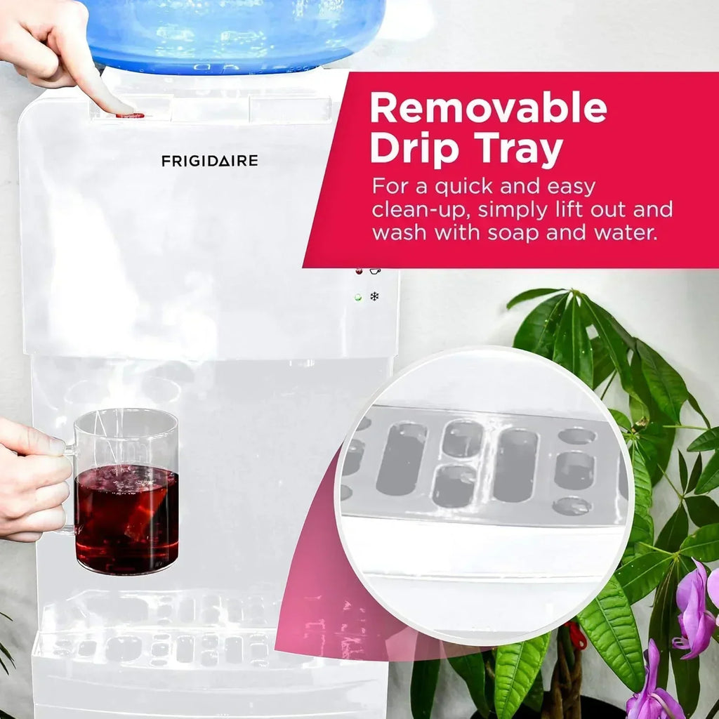 Frigidaire EFWC498 Top Loading Cooler Dispenser Hot & Cold Water Child Safety Lock Innovative Slim
