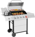 Royal Gourmet GA5401T 5-Burner Propane Gas Grill with Sear Burner and Side Burner, Stainless Steel BBQ Grill with 632 Sq. In. Grilling Area for Outdoor Barbecue Cooking, 64,000 BTUs, Silver