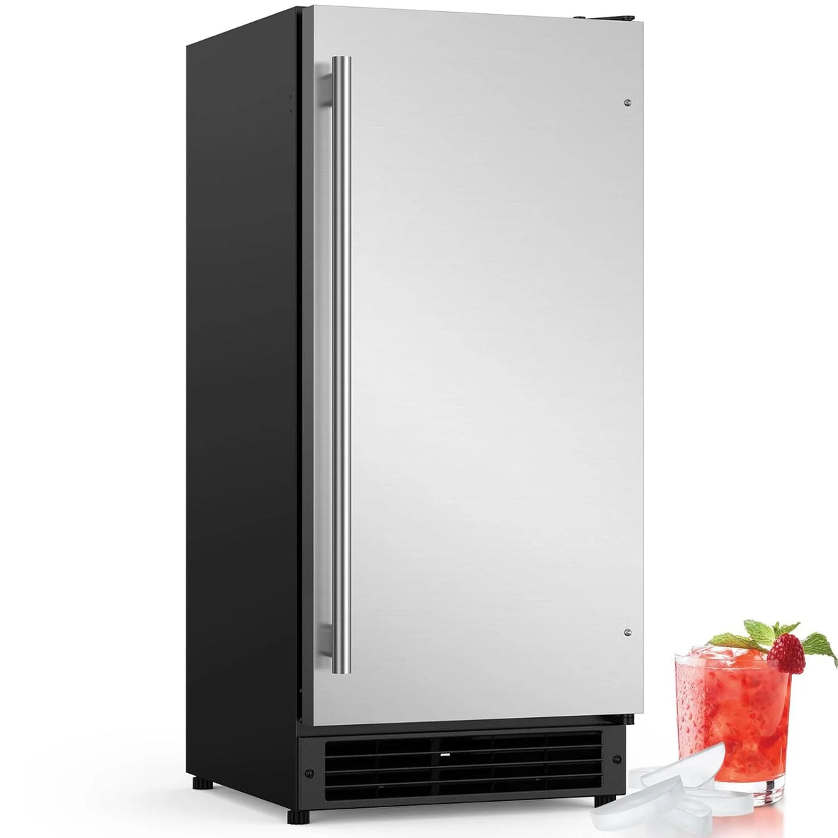 COTLIN 15 W Drainless Under Counter Ice Maker with 22LBS Storage Bin, Crescent Ice, Free Standing Built-in Ice Maker for Residential Commercial Use, No Drain Required, ETL Approved, 2025 Upgraded