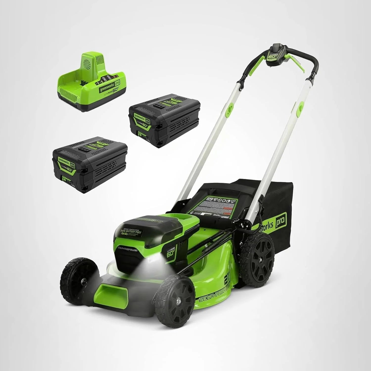 Greenworks 60V 17 Brushless Cordless Push Lawn Mower 2-in-1 Mulching/Bagging 4.0Ah Battery
