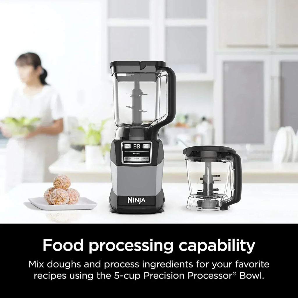 Ninja Blender Compact Kitchen System for Smoothies Doughs and Frozen Drinks with Auto-IQ