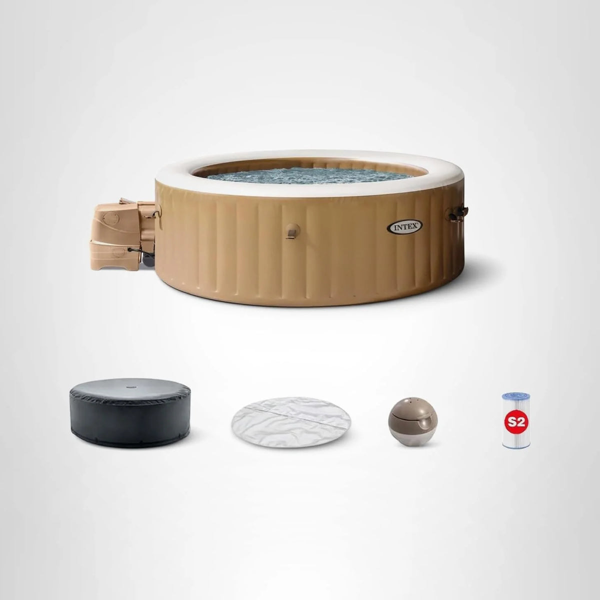 INTEX 28425EH PureSpa Bubble Massage Spa Set Outdoor Inflatable Portable Hot Tub