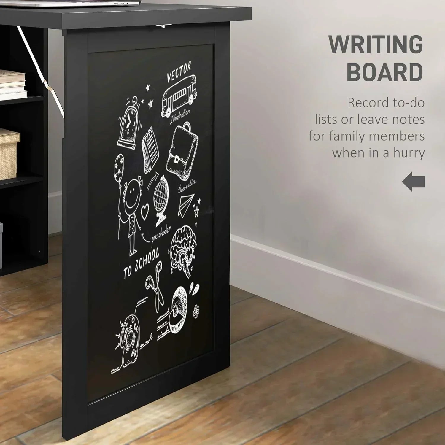 Folding convertible writing desk wall mounted desk cabinet multifunctional home workstation