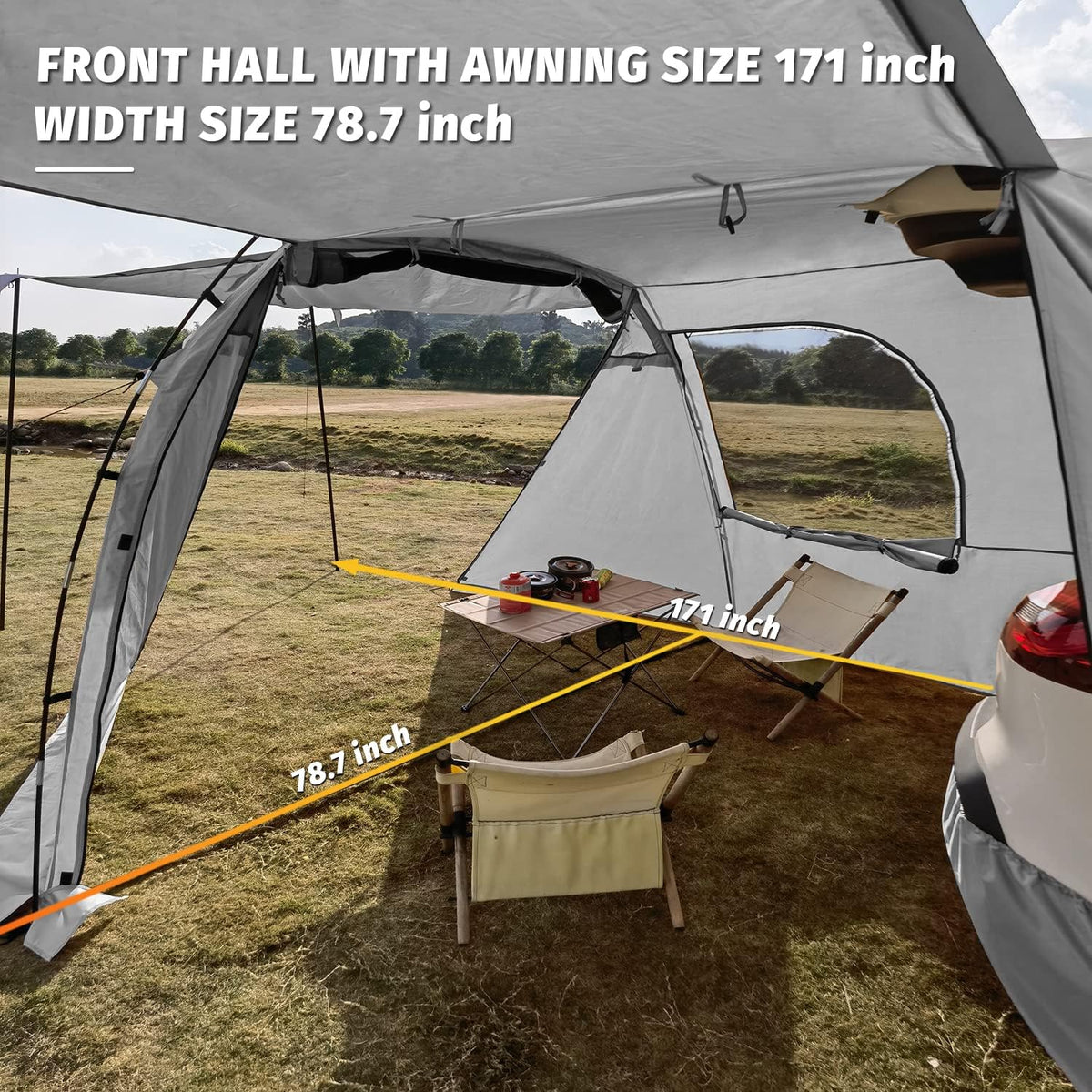 KAMPKEEPER SUV Car Tent Tailgate Shade Awning Tent for Camping Vehicle Camping Tents