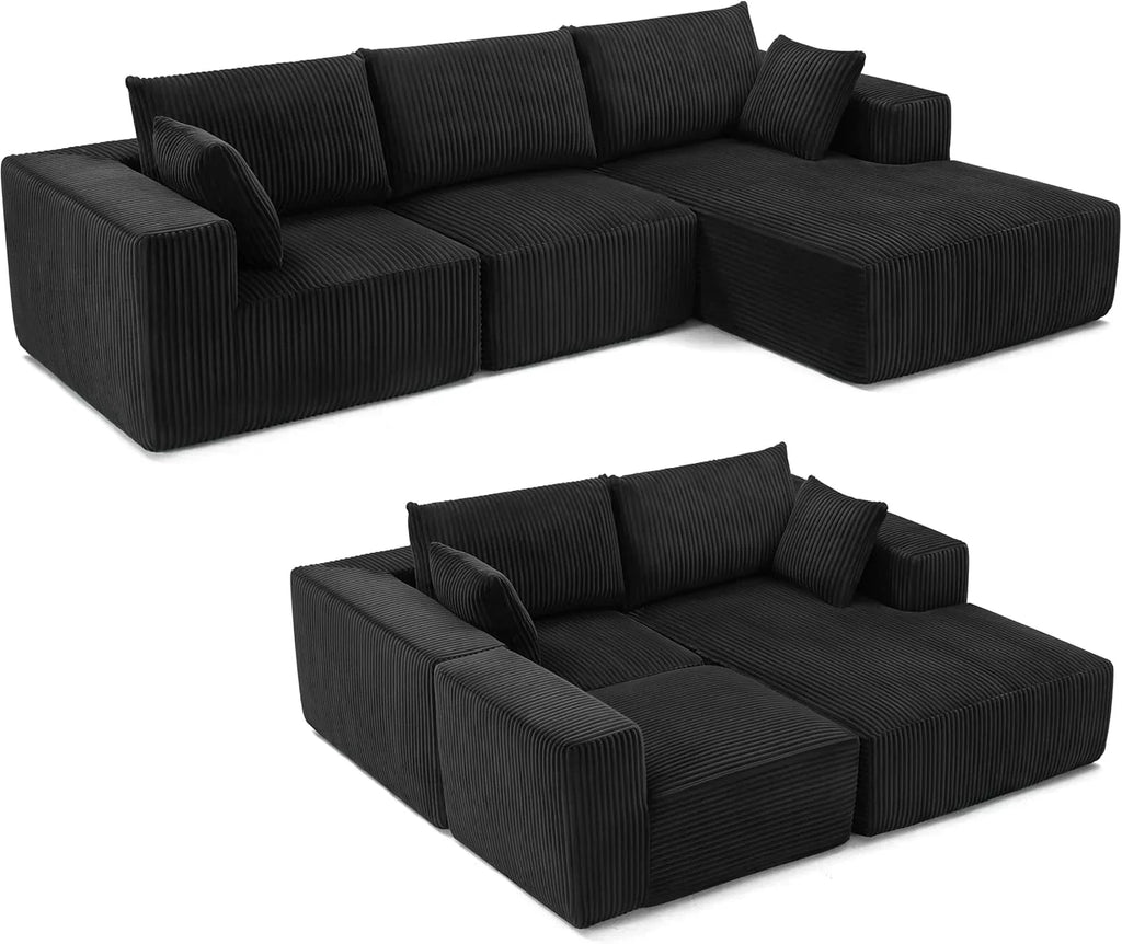 108 inch sectional sofa cloud sectional sofa with deep seat modern sectional L shaped sofa