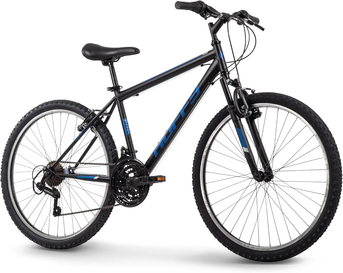 Huffy Stone Mountain Hardtail Mountain Bike for Boys/Girls/Men/Women, 20/24/26 Sizes, 6 or 21 Speed Shimano Twist Shifting, Front or Dual Suspension, Comfort Saddle, Sleek Colors