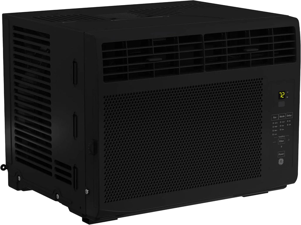 GE Window Air Conditioner Unit, 6,000 BTU for Small Rooms up to 250 sq ft. with Adjustable Fan and Cooling Settings, Perfect for Small Bedroom or Living Room, Easy Install Kit Included, White