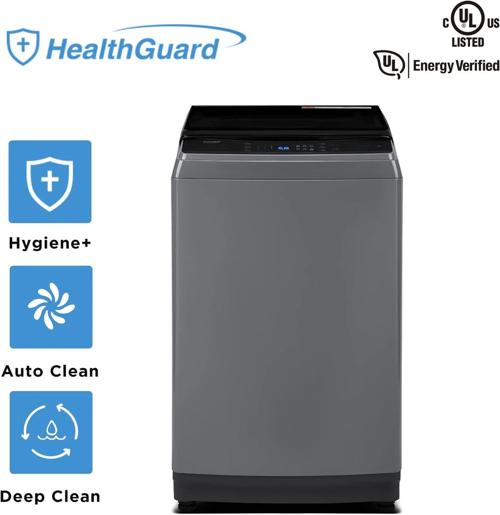 Comfee Portable Washing Machine, 0.9 cu.ft Compact Washer With LED Display, 5 Wash Cycles, 2 Built-in Rollers, Space Saving Full-Automatic Washer