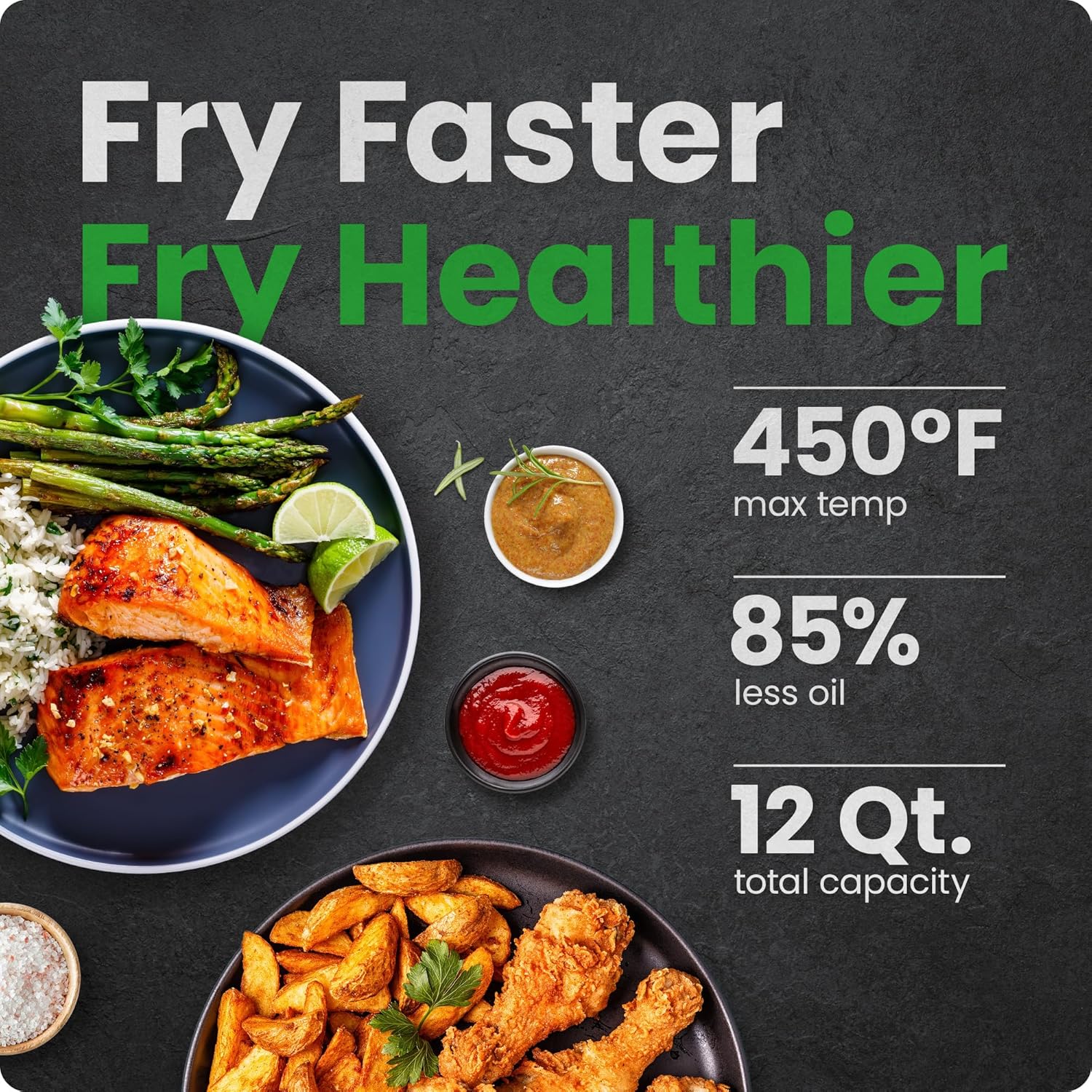 Chefman Compact 6.3-Quart Digital Air Fryer with Rotisserie, Dehydrator, and Convection Oven, 8 Touchscreen Presets