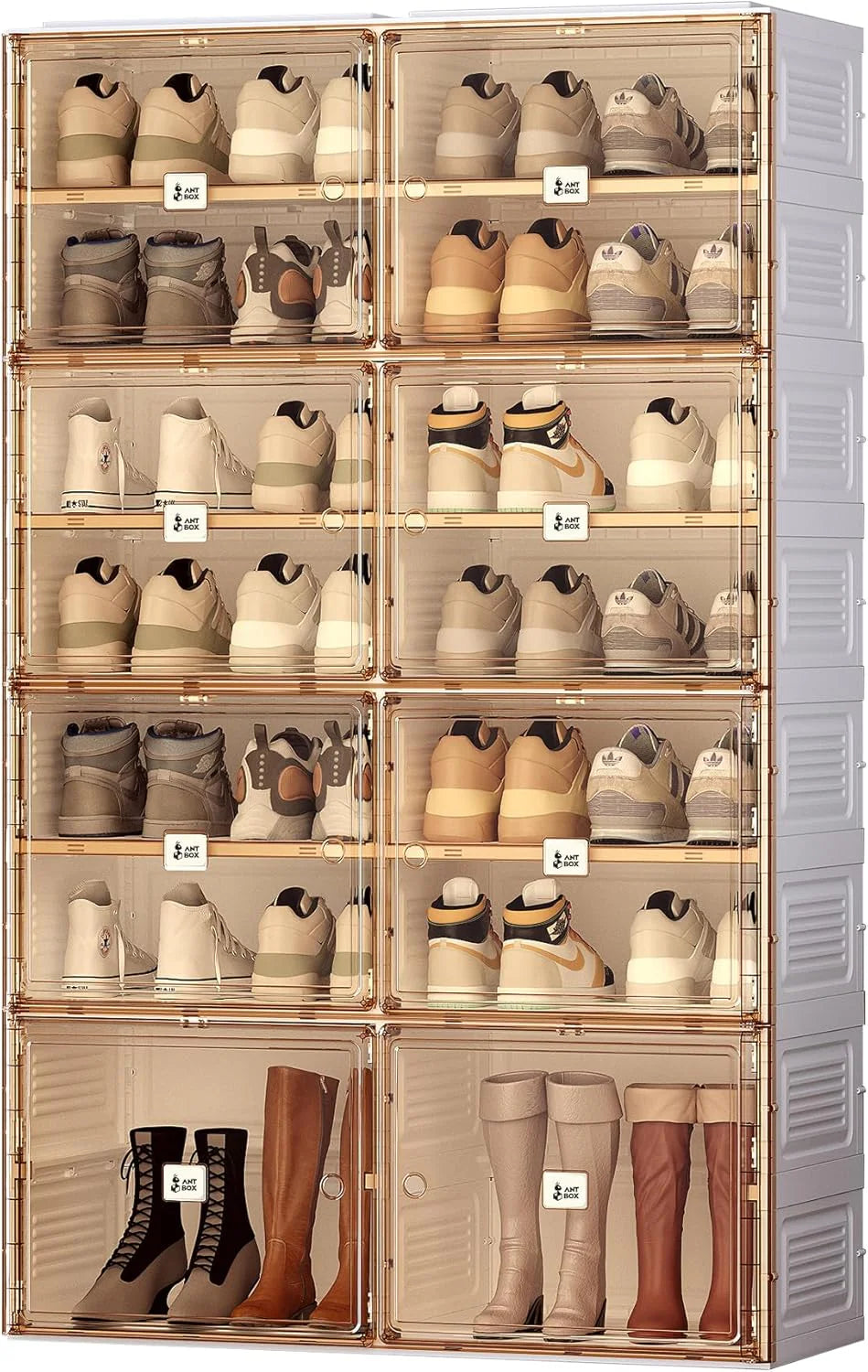 ANTBOX portable shoe rack organizer stackable sneaker storage cabinet