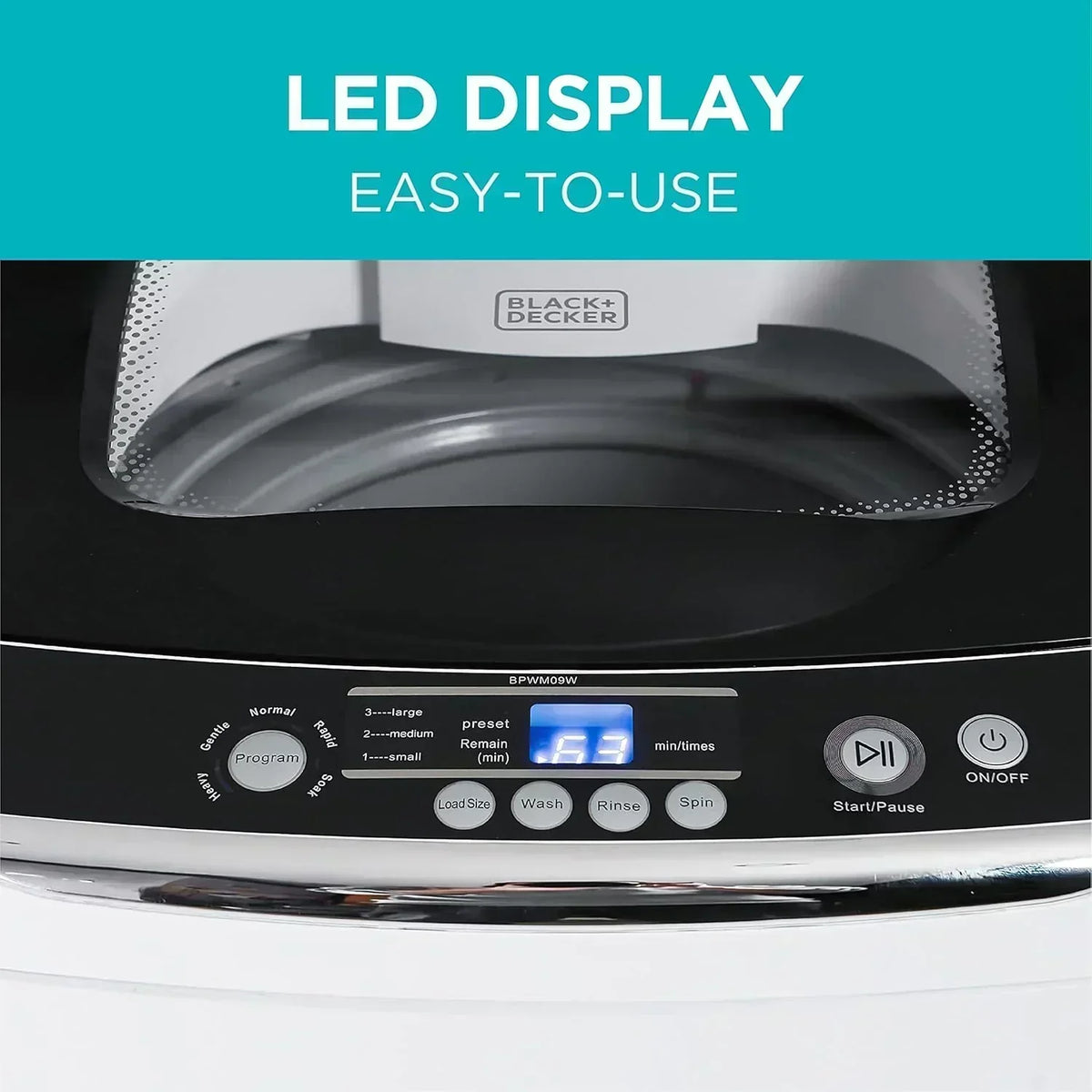 Portable Washer 6.6 lb. Capacity Washing Machine for Homes & Apartments 5 Wash Cycles