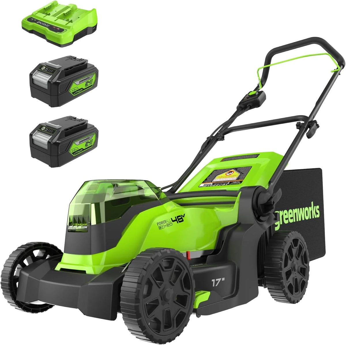 Greenworks 48V (24V x 2) 17 Cordless (Push) Lawn Mower