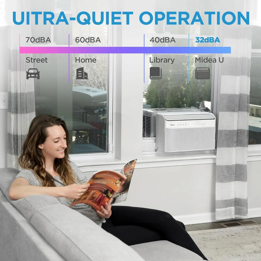 Midea 12,000 BTU U-Shaped Smart Inverter Window Air Conditioner�CCools up to 550 Sq. Ft.