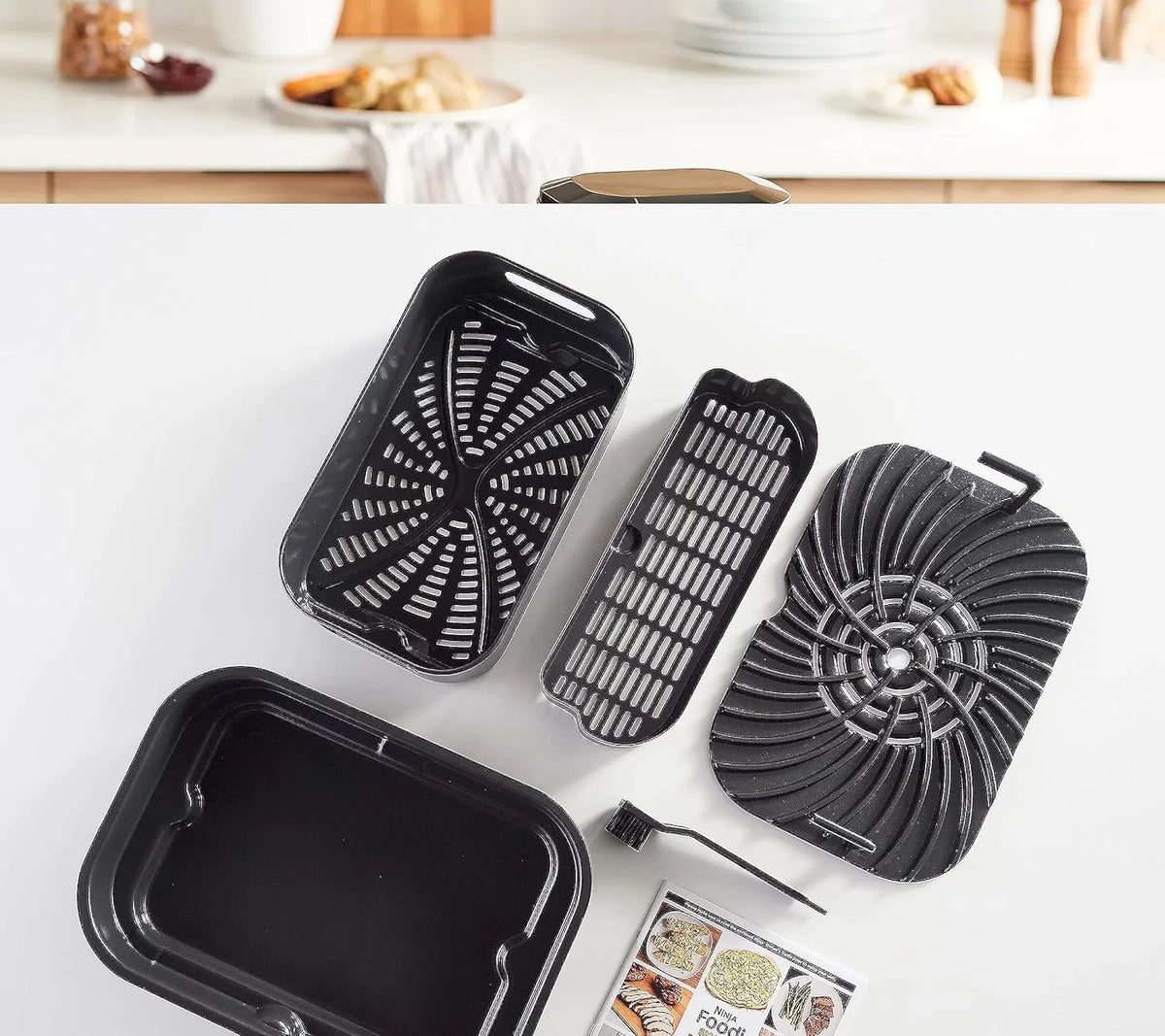 Ninja Foodi Smart XL 6-in-1 Indoor Grill with Air Fry, Bake, Roast, Broil, and Dehydrate, Smart Thermometer
