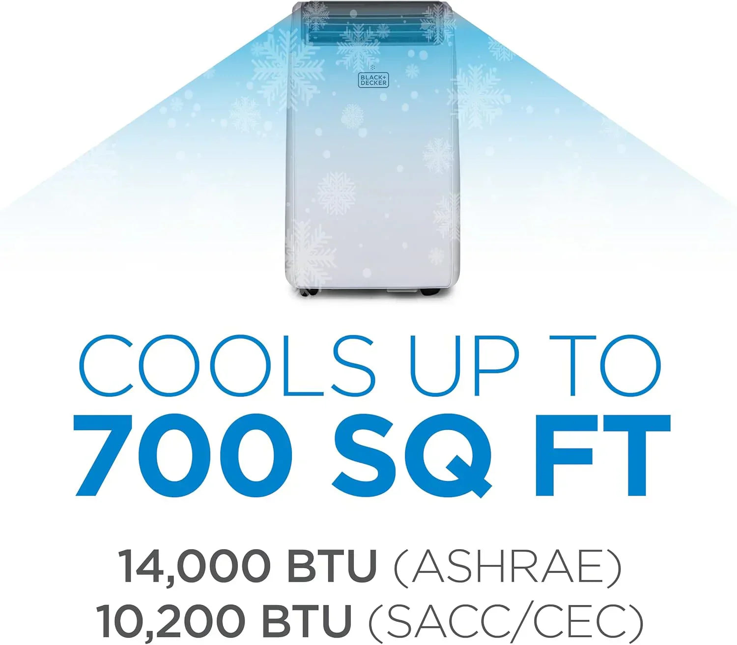 BLACK+DECKER 10,000 BTU Portable Air Conditioner for Rooms up to 450 Sq with Remote Control