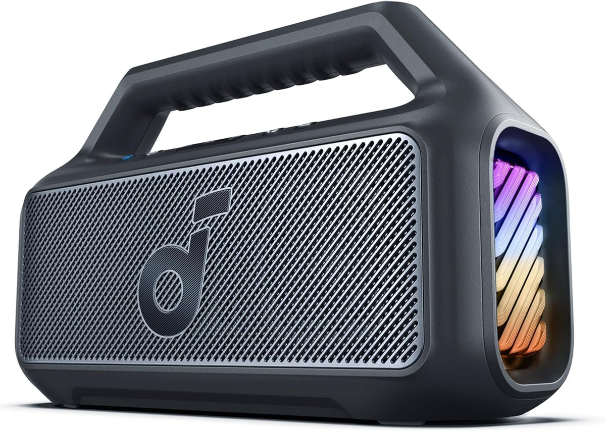 Outdoor Speaker 80W Subwoofer BassUp 2.0 24H Playtime IPX7 Waterproof Floatable RGB Lights