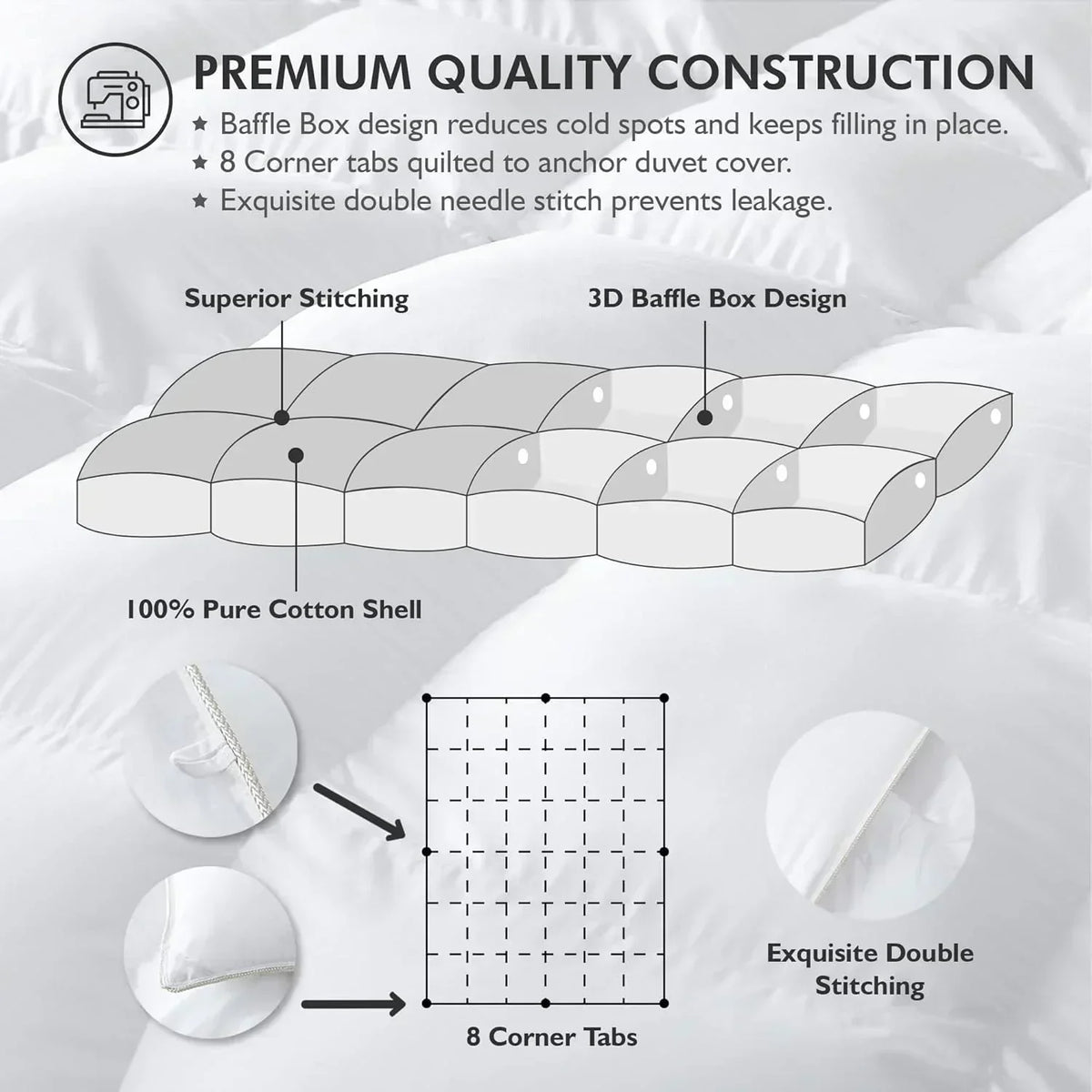 Baffle Box Design Comforter Duvet