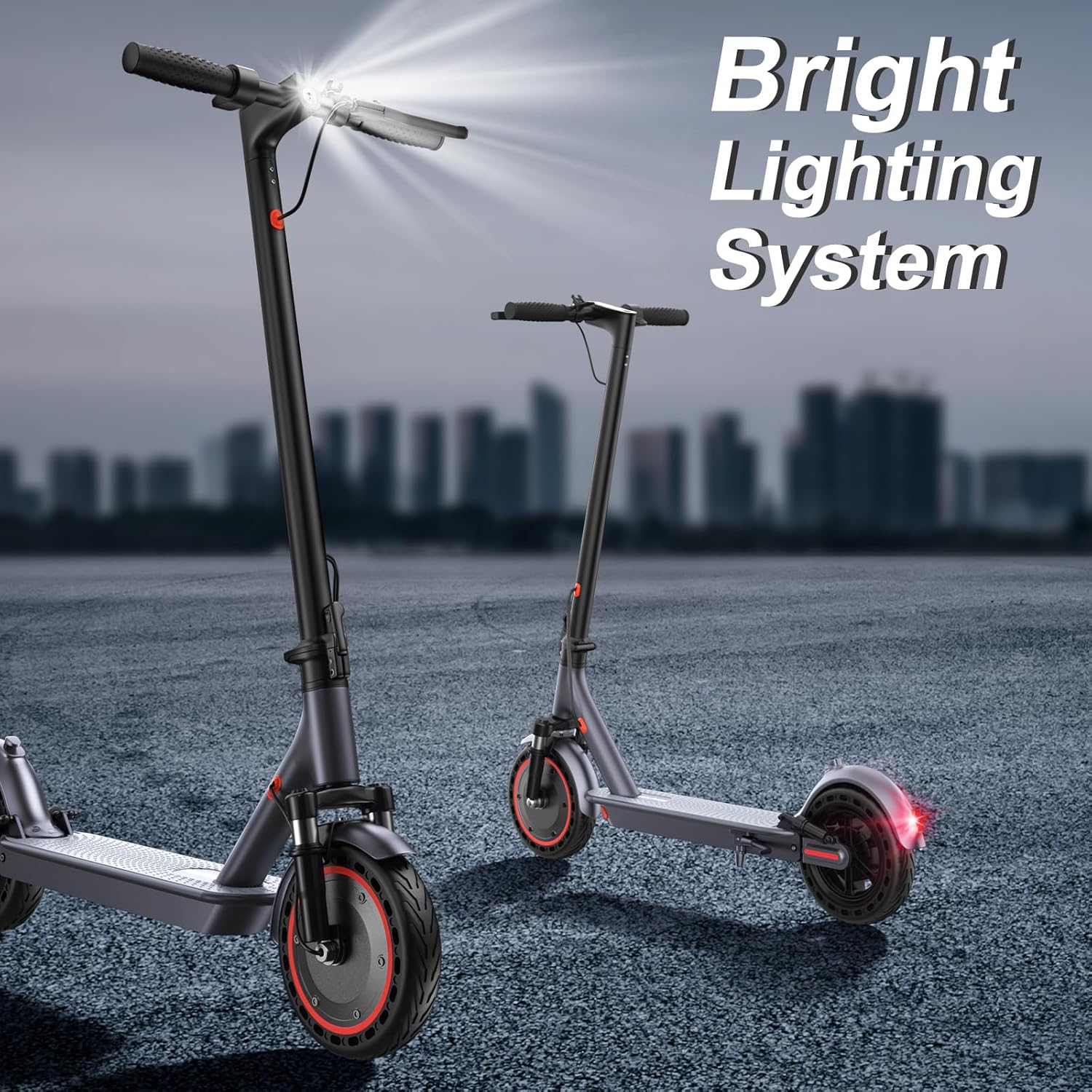 Volpam electric scooter Powerful electric motor Solid tires 28/21/12 mile range