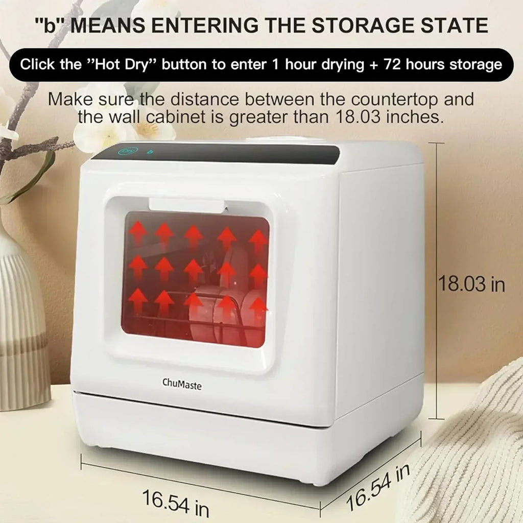 Mini countertop dishwasher Compact dishwasher Double spray arms Portable countertop dishwasher