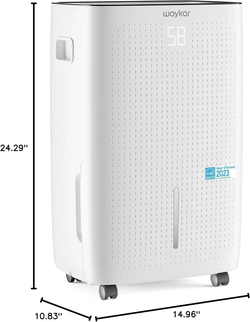 Waykar 2000 Sq Ft Dehumidifier for Home and Basements with Auto or Manual Drainage
