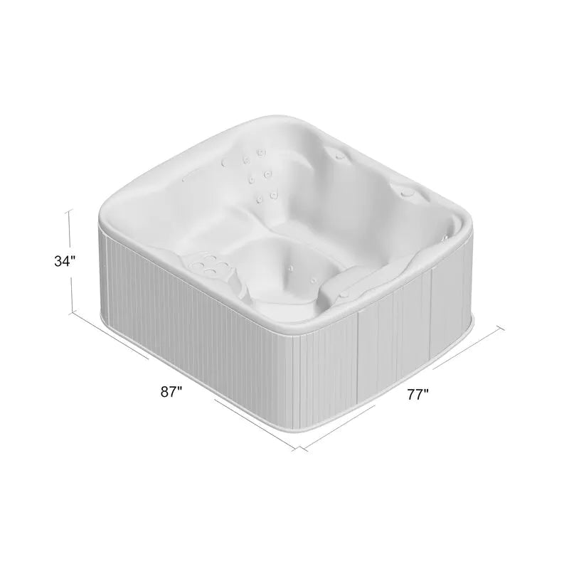 Lifesmart Spas 5 Person 23 Jet Rectangular Plug And Play Hot Tub with Ozonator in Espresso