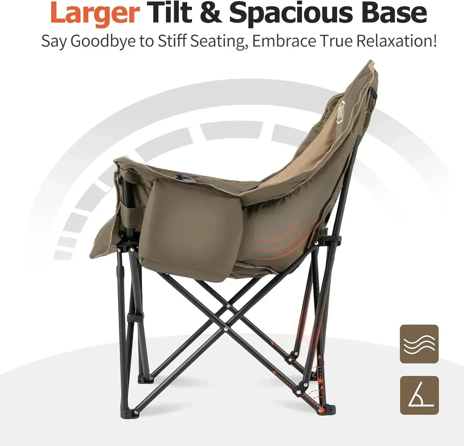 Extra Large Double Camping Chair 2 Person Comfortable Sofa Chair Adult Loveseat Lawn Chair