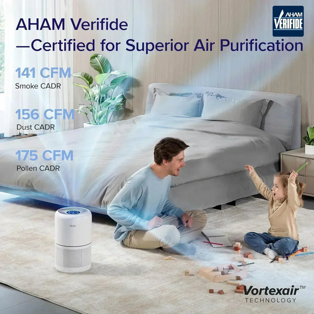 Air Purifier for Bedroom Allergies and Pet Hair 56W High Torque Motor