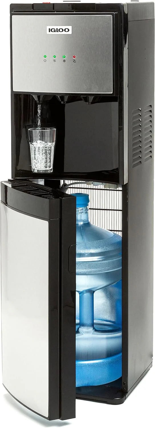 Igloo Bottom Loading Water Cooler Hot Cold Room Temperature Dispenser Holds 5 Gallon Jugs