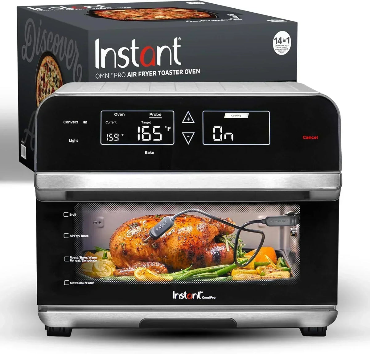 Instant Pot Omni Plus 19QT/18L Toaster Oven Air Fryer 10-in-1 Functions Fits 12 Pizza Crisp Broil