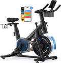 MERACH exercise bike, brake pads with exclusive app, low noise indoor stationary bike